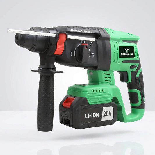 20V Brushless Cordless Rotary Hammer Drill – 3-Mode Heavy Duty Electric Hammer with Dual Battery Kit & Fast Charger
