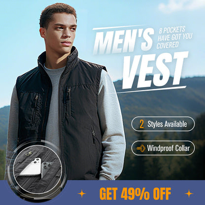 ⏰Black Friday Sale 49% OFF💥💥🧥Men's Oversized Sleeveless Vest Jacket With Pockets