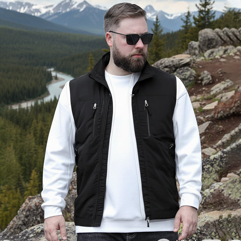 ⏰Black Friday Sale 49% OFF💥💥🧥Men's Oversized Sleeveless Vest Jacket With Pockets
