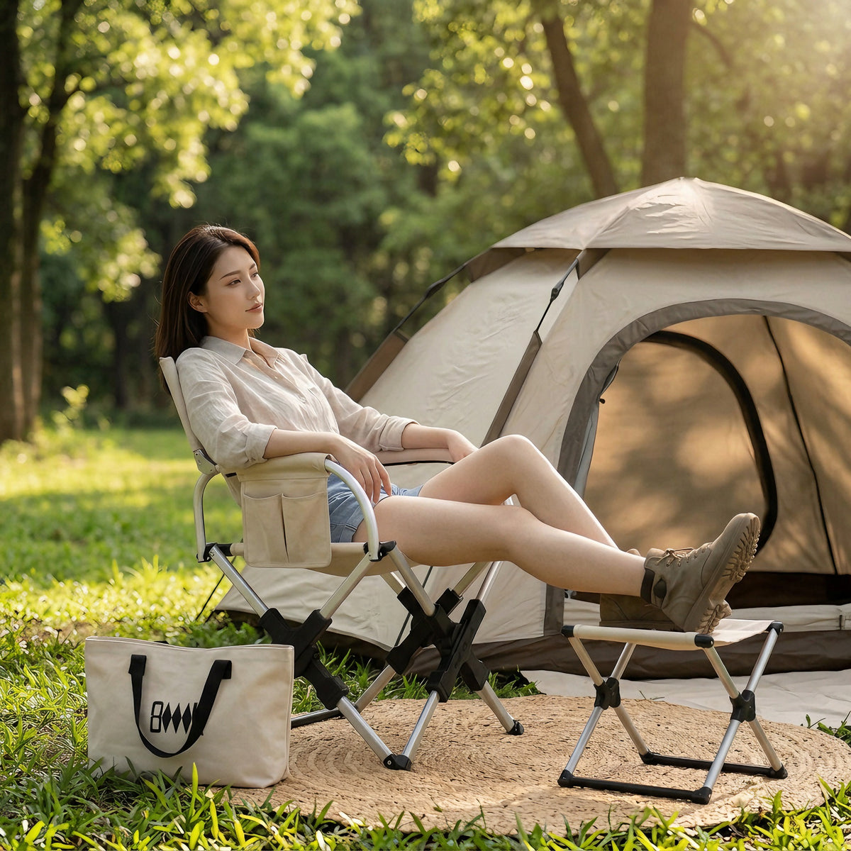 Portable Folding Camping Chair – Compact Outdoor Seat for Hiking & Travel