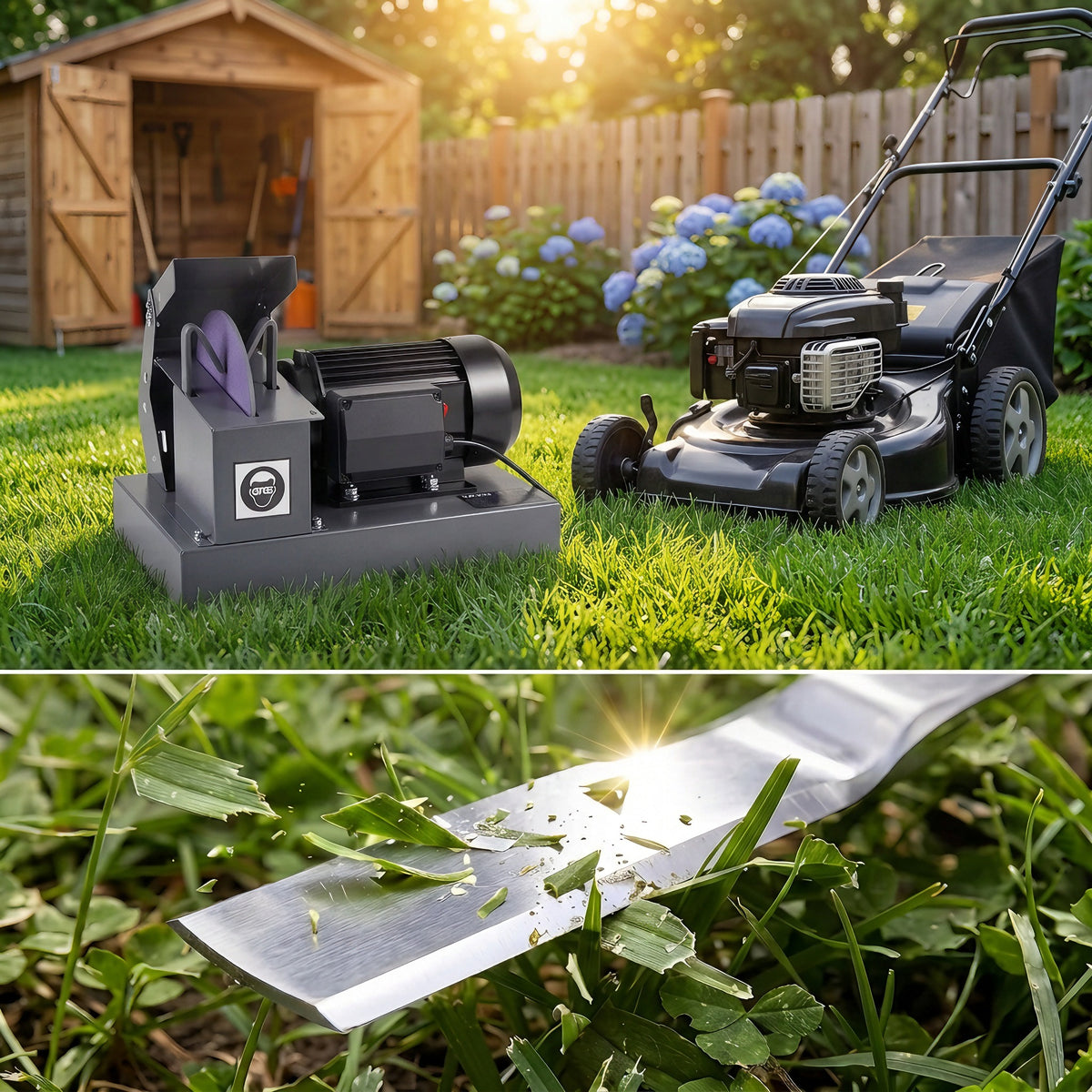 Electric Lawn Mower Blade Sharpening Tool