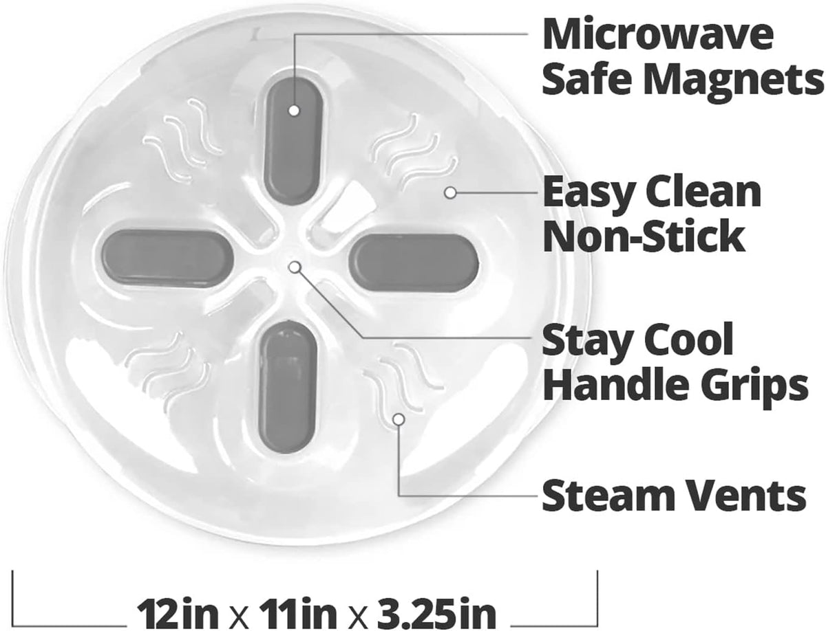 Magnetic Splatter Cover That Stores Inside Your Microwave
