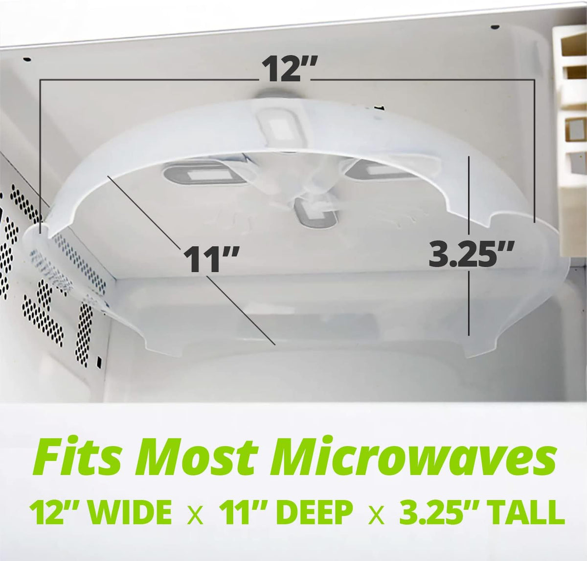 Magnetic Splatter Cover That Stores Inside Your Microwave