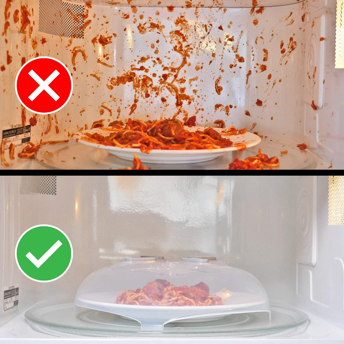 Magnetic Splatter Cover That Stores Inside Your Microwave