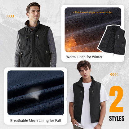 ⏰Black Friday Sale 49% OFF💥💥🧥Men's Oversized Sleeveless Vest Jacket With Pockets