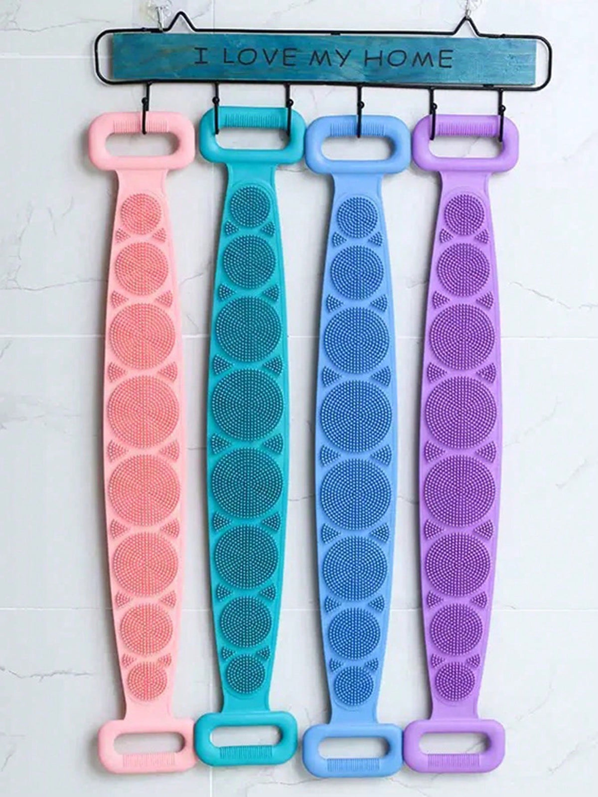 1pc Silicone Exfoliating Bath Brush, Non-Slip Handle, Reusable, Suitable For All Ages Men And Women. Easy To Hang And Clean, Perfect For Bathing, Spa Treatment And Daily Skincare.