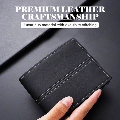 ⏰Black Friday Sale 50% OFF💥💥Men's Short Business Soft Faux Leather Ultra-Thin Wallet
